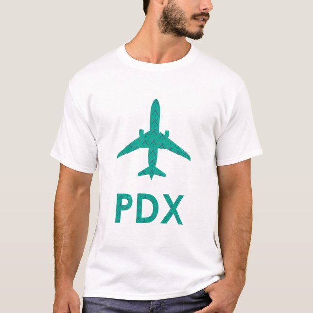 PDX-flygplatsmatta | PORTLAND T Shirt (Framsida)