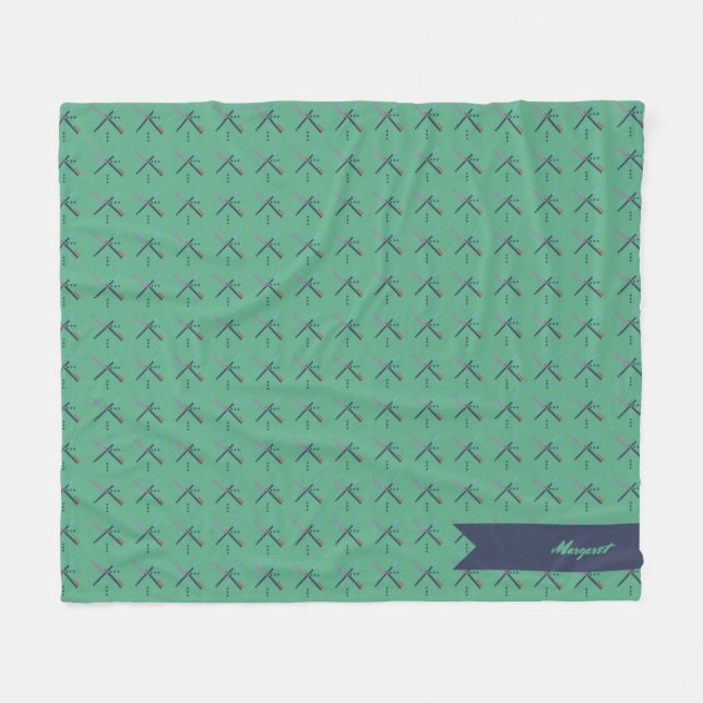 PDX flygplatsmatta| Värderad Matta| Anpassat namn Fleecefilt (Framsidan (Horisontell))