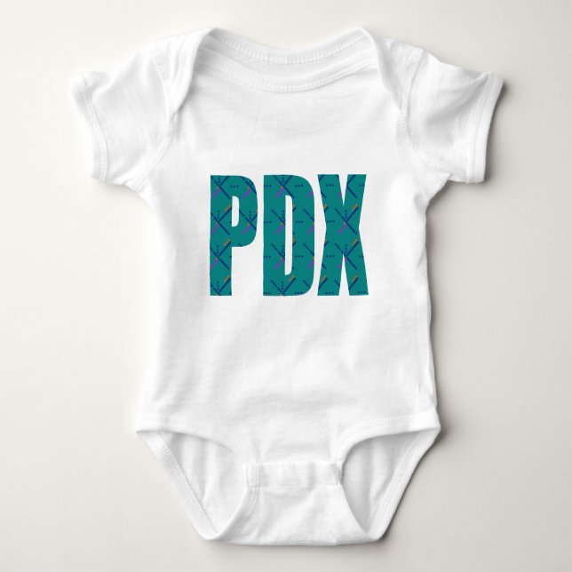 PDX märker den Portland flygplatsen för att matta Tee Shirt (Framsida)