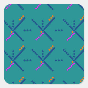 PDX Portland Airport Carpet Fyrkantigt Klistermärke