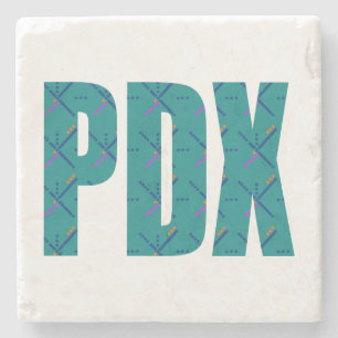 PDX Portland Airport Carpet Text Stenunderlägg
