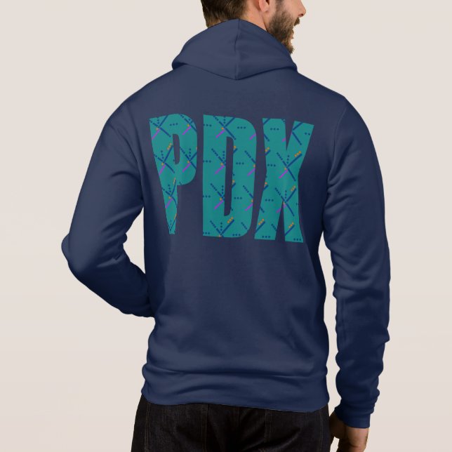 PDX Portland Airport Carpet Text T Shirt (Baksida)