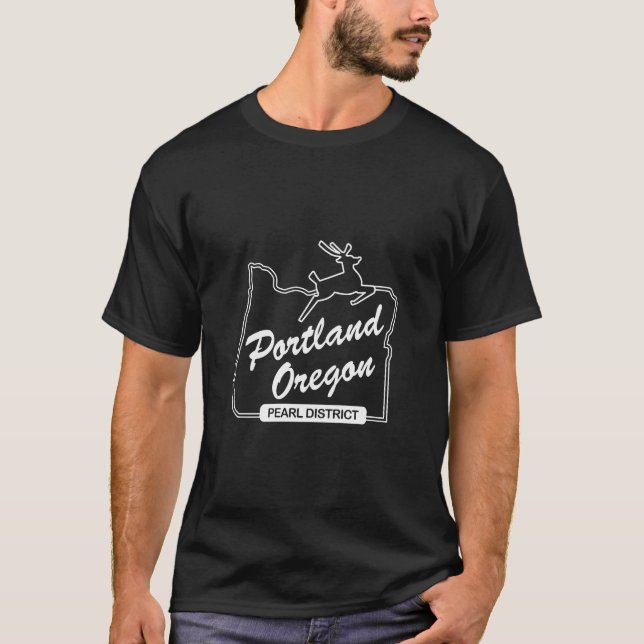 Pdx Portland Oregon Sign Pearl District Portland O T Shirt (Framsida)