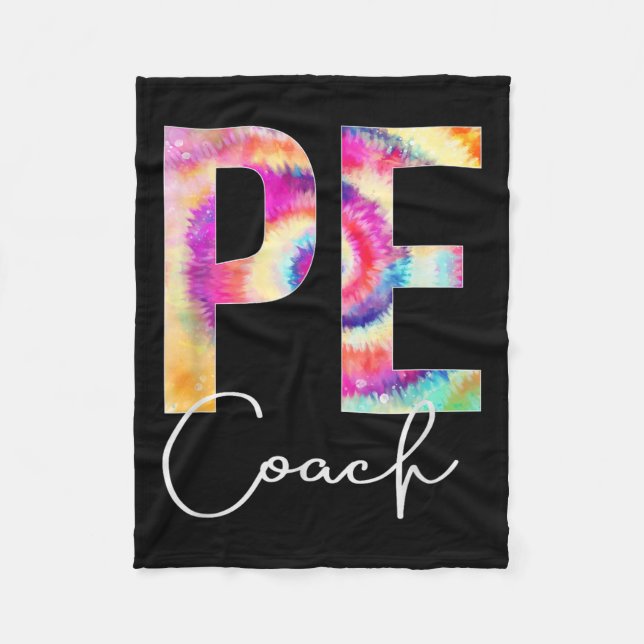 Pe Coach Tie Dye Back To School Women Appreciation Fleecefilt (Framsidan)