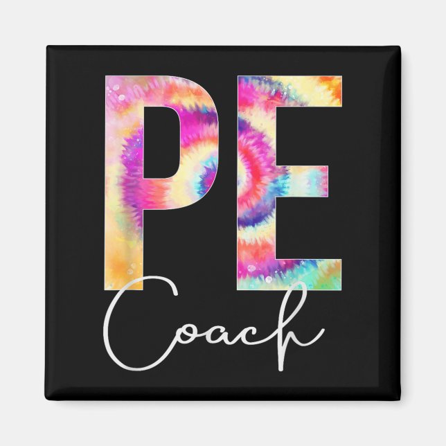 Pe Coach Tie Dye Back To School Women Appreciation Magnet (Framsidan)