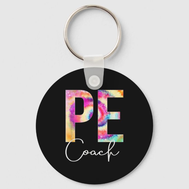 Pe Coach Tie Dye Back To School Women Appreciation Nyckelring (Framsida)