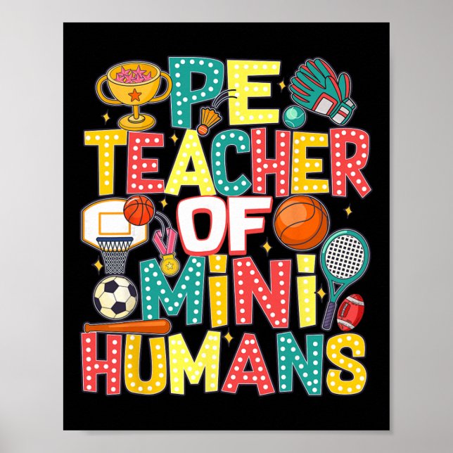 Pe Teacher Byck To School Physical Education Gym T Poster (Framsidan)