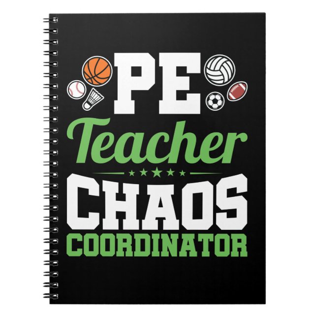 PE Teacher Chaos Coordinator Anteckningsbok (Framsidan)