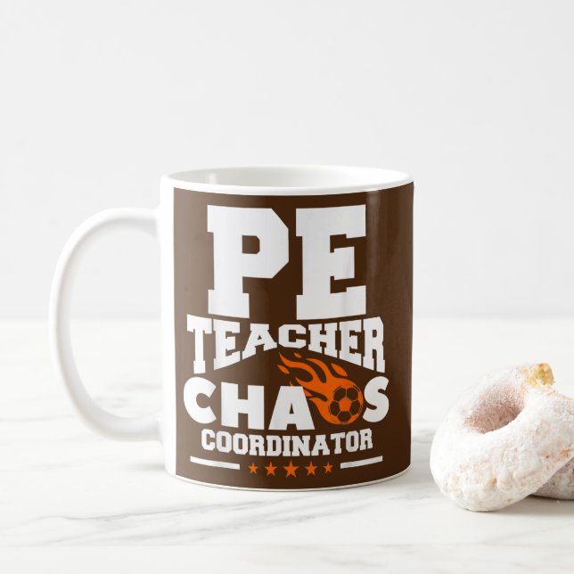 PE Teacher Chaos Coordinator Physical Education Kaffemugg (Med munk)