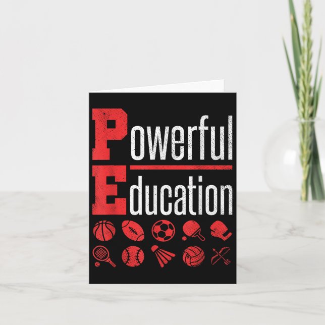 Pe Teacher Gym Physical Education School Motivatio Kort (Framsida)