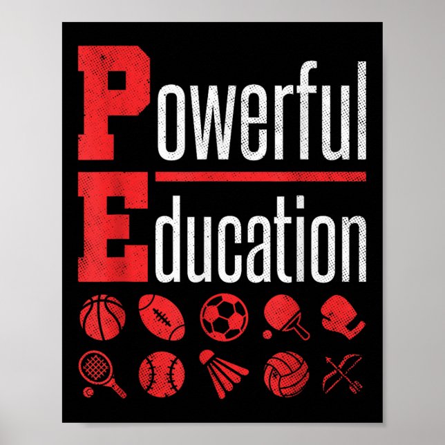 Pe Teacher Gym Physical Education School Motivatio Poster (Framsidan)