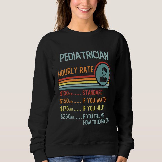 Pe Teacher Hourly Rate T-Shirt Retro Job Title (Framsida)