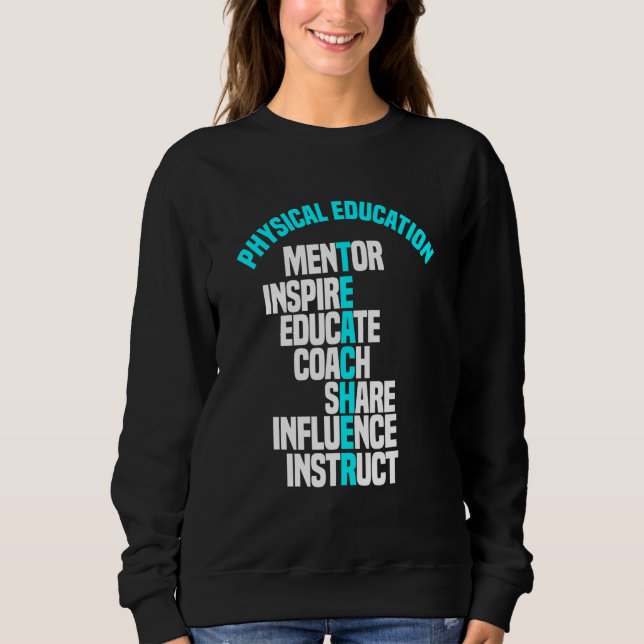 PE Teacher Mentor Coach Physical Education Instruc T Shirt (Framsida)