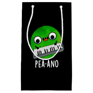 Pea-ano Funny Music Veggie Pea Pun Mörk BG
