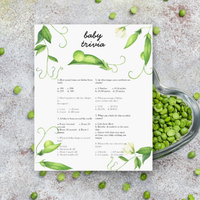 Pea Baby dusch - Baby trivia-spelet (Skapare uppladdad)