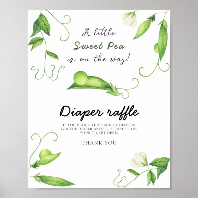 Pea-babydusch - dykråla poster (Framsidan)