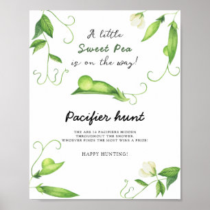 Pea-babydusch - jakt i nappar poster
