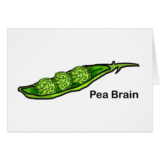 Pea Brain Hälsningskort (Framsidan Horizontal)