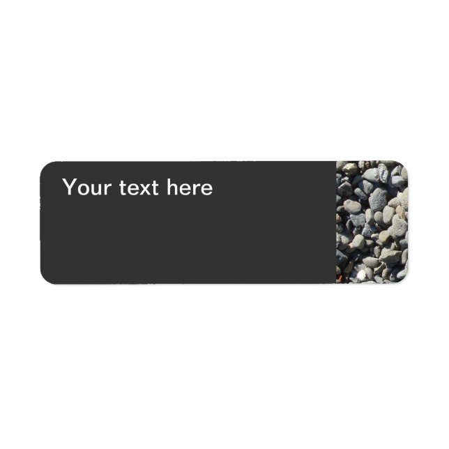 Pea Gravel Basalt Returadress Etikett (Framsidan)