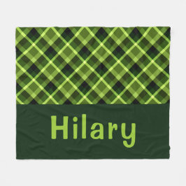 Pea Grönt Play Monogram Medium Fleece Blanket