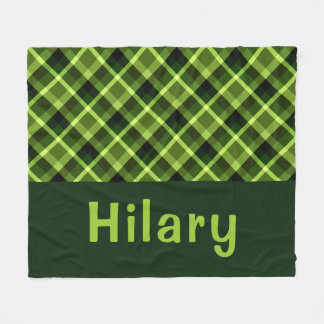 Pea Grönt Play Monogram Medium Fleece Blanket