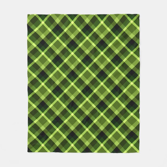 Pea Grönt Play Mönster Medium Fleece Blanket (Framsidan)