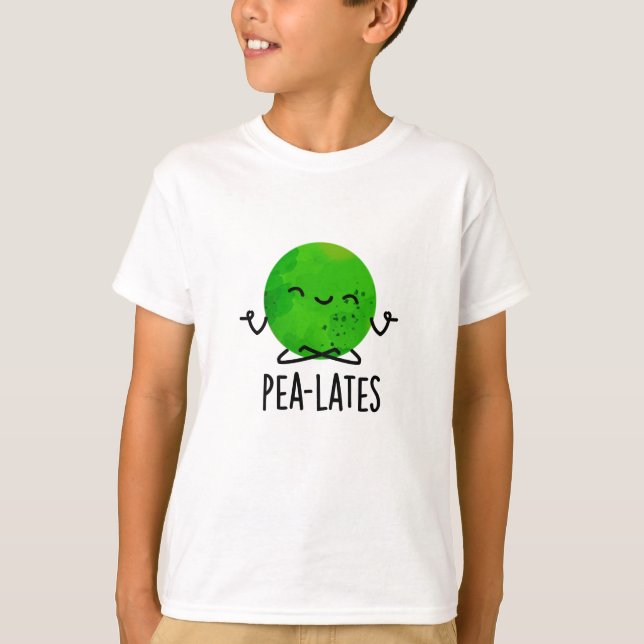 Pea-lates Funny Pilates Pea Pun T Shirt (Framsida)