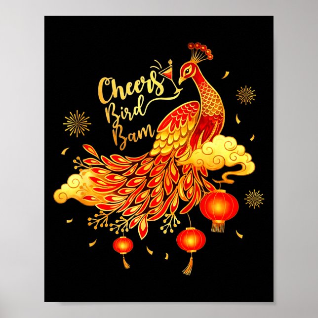 Pea Mahjong Cheers Bird Bam Chinese Mah Jong Game  Poster (Framsidan)