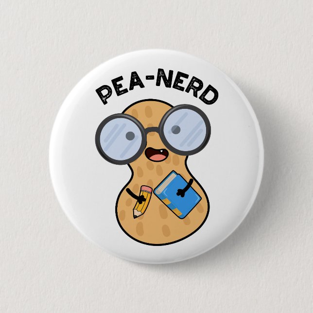 Pea-nerd Funny Nerd Peanut Pun Knapp (Framsida)