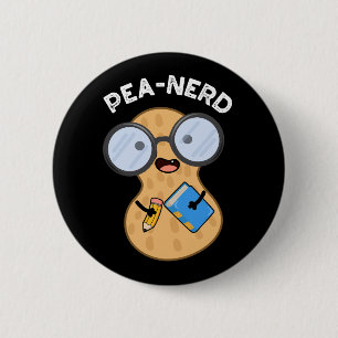 Pea-nerd Funny Nerd Peanut Pun Mörk BG Knapp