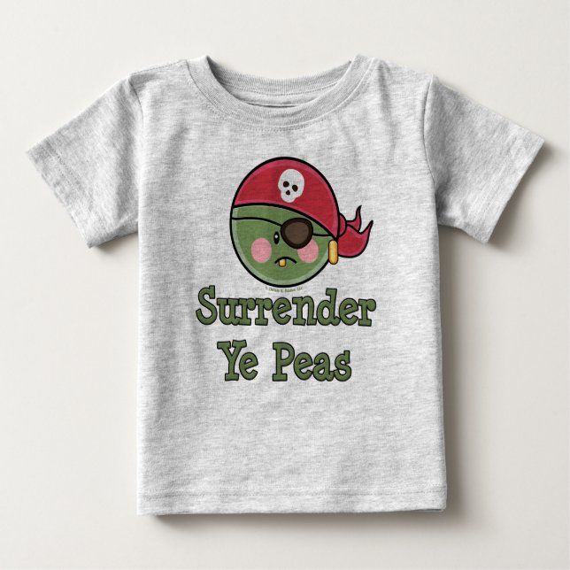 Pea Pirat Baby Organic T-shirt (Framsida)