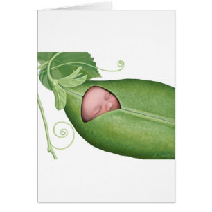 Pea Pod Baby Hälsningskort