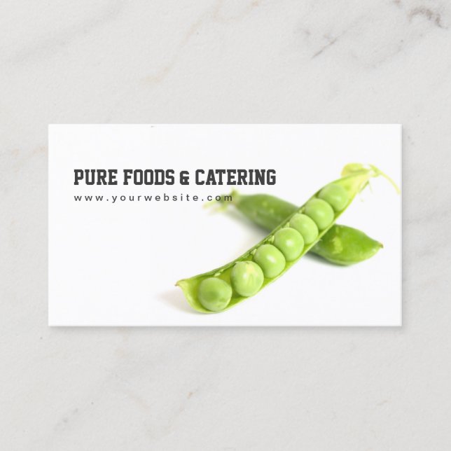 Pea Pod Pure Mat & Catering Vegan Visitkort (Framsida)