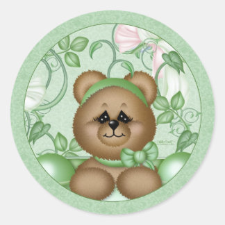 Pea Pod Sticker Runt Klistermärke