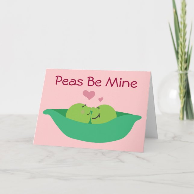 Pea Pod Sweethearearearts be Mine Card Helgkort (Framsida)