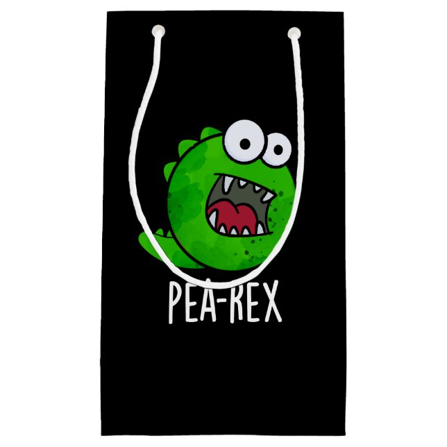 Pea Rex Funny Dinosaur Veggie TRex Pun Mörk BG (Framsidan)