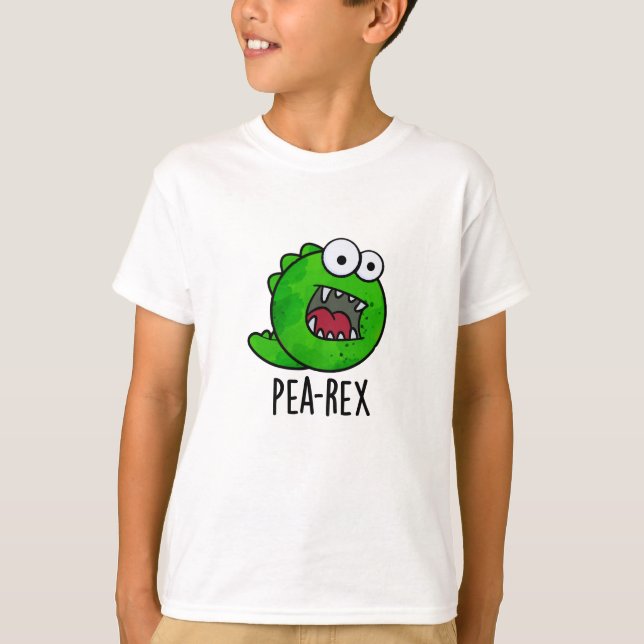 Pea Rex Funny Dinosaur Veggie TRex Pun T Shirt (Framsida)