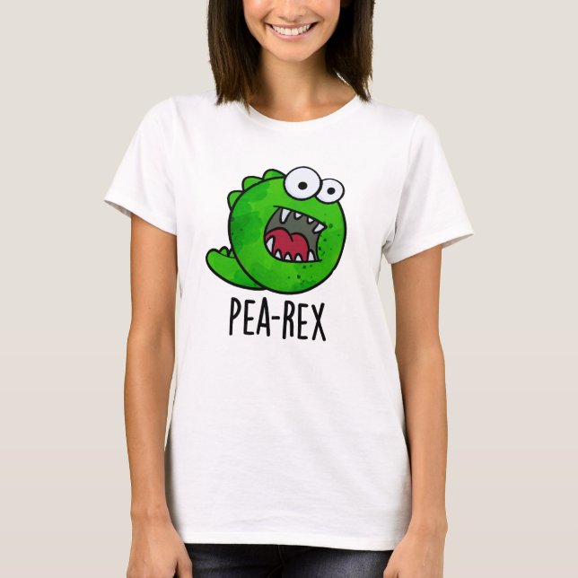 Pea Rex Funny Dinosaur Veggie TRex Pun T Shirt (Framsida)