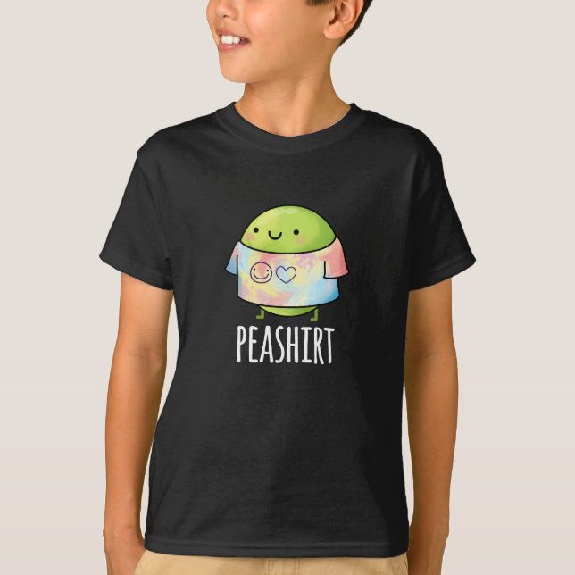 Pea Shirt Funny Veggie Pea TShirt Pun Mörk BG T (Framsida)