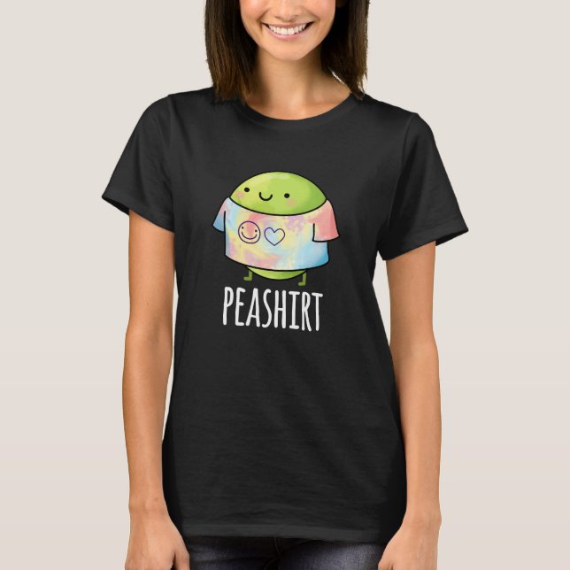 Pea Shirt Funny Veggie Pea TShirt Pun Mörk BG T (Framsida)