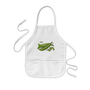Pea tecknad illustration barnförkläde