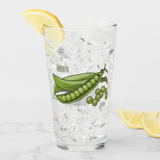 Pea tecknad illustration glaskopp (Framsida Ice)