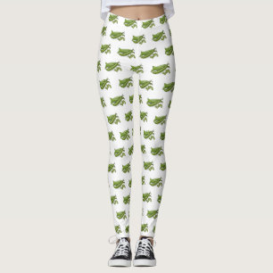 Pea tecknad illustration leggings