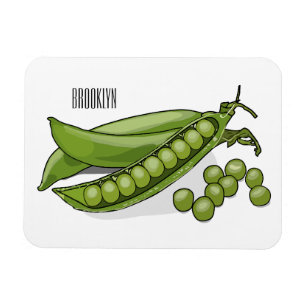 Pea tecknad illustration magnet