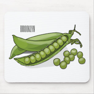 Pea tecknad illustration musmatta