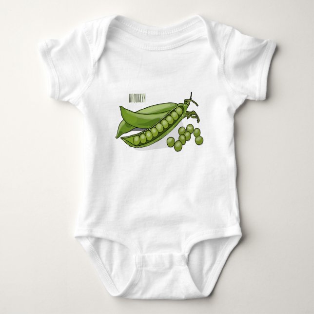 Pea tecknad illustration t shirt (Framsida)