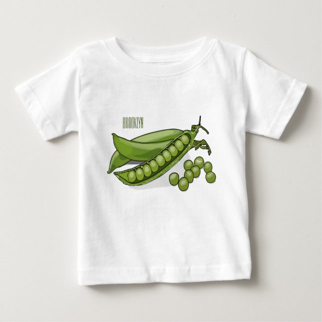 Pea tecknad illustration t shirt (Framsida)