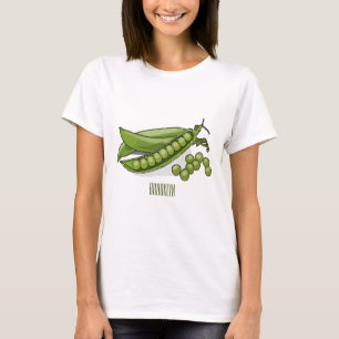 Pea tecknad illustration t shirt