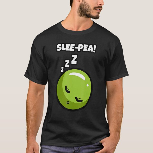 Pea Vegetarian Sleeping Seed Pod Blommar Plant V T Shirt (Framsida)