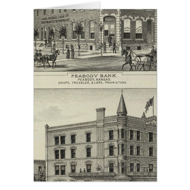 Peabody Bank, Kansas Hälsningskort (Framsidan)